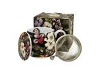 Porcelánový sudový hrnček so sitkom a krytom W. Kilburn - Black 430 ml