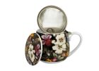 Porcelánový sudový hrnček so sitkom a krytom W. Kilburn - Black 430 ml
