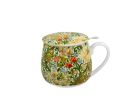 Porcelánový sudový hrnček so sitkom a krytom William Morris - Golden Lilly 430 ml