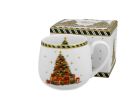 Porcelánový sudový hrnček Vianočný strom 430 ml