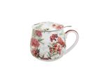 Porcelánový sudový hrnček so sitkom a krytom Lucia 430 ml