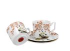 Sada dvoch luxusných espresso šálok s podšálkou Sakura & Cranes 110 ml