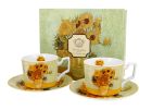 Sada dvoch luxusných šálok s podšálkou V. van Gogh - Sunflowers 270 ml