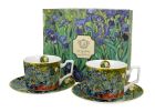 Sada dvoch luxusných šálok s podšálkou Vincent Van Gogh - Irises 270 ml