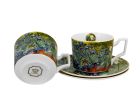 Sada dvoch luxusných šálok s podšálkou Vincent Van Gogh - Irises 270 ml