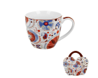 Klasický porcelánový hrnček Naresh Red 460 ml