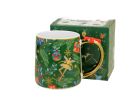Porcelánový hrnček s mašľou (zlaté uško) Vianočná atmosféra 450 ml