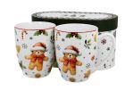Sada dvoch klasických porcelánových hrnčekov Vianoční maznáčikovia 360 ml