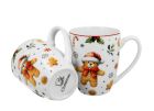 Sada dvoch klasických porcelánových hrnčekov Vianoční maznáčikovia 360 ml