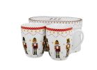 Sada dvoch klasických porcelánových hrnčekov Vianočný luskáčik 360 ml