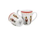 Sada dvoch klasických porcelánových hrnčekov Vianočný luskáčik 360 ml