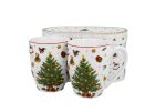 Sada dvoch klasických porcelánových hrnčekov Vianočný strom 360 ml