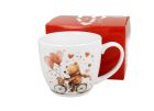 Porcelánový hrnček Medveď na bicykli 460 ml