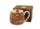 Porcelánový sudový hrnček William Morris - Strawberry Thief Red 430 ml