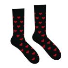 Unisex ponožky Malé srdiečka čierne HestySocks (veľkosť: 43-46)