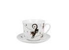 Jumbo porcelánová šálka s podšálkou Charming Cats - Roztomilé mačky 470 ml