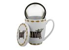 Porcelánový hrnček so sitkom a krytom Classic Cats - Mačky 380 ml