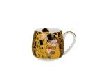 Porcelánový sudový hrnček Gustav Klimt - The Kiss Brown 430 ml