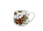 Porcelánový sudový hrnček Vianočné vtáky 430 ml
