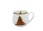 Porcelánový sudový hrnček Vianočný strom 430 ml