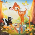 Pohľadnica Bambi a priatelia Disney vykladanie z diamantov