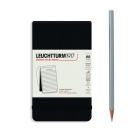 Zápisník LEUCHTTURM1917 Pocket (A6), Black 184 p., riadkovaný