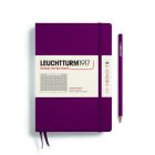 Zápisník LEUCHTTURM1917 Medium (A5) Port Red, 251 p., štvorcový