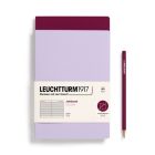 Zošit LEUCHTTURM1917 Jottbook Double, Lilac & Port Red, Flexcover, 80 g/m2 papier, 59 p., riadkovaný