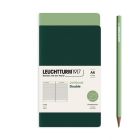 Zošit LEUCHTTURM1917 Jottbook Double, Sage & Forest Green, Flexcover, 80 g/m2 papier, 59 p., riadkovaný