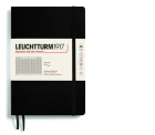 Zápisník LEUCHTTURM1917 Softcover Medium (A5) Black, 123 p., štvorcový