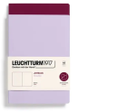 Zošit LEUCHTTURM1917 Jottbook Double, Lilac & Port Red, Flexcover, 80 g/m2 papier, 59 p., čistý