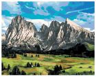Maľovanie podľa čísel Pole a hory 40x50cm Zuty