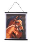 Obraz v lištách Gaštanové kobyly (35x45 cm) vykladanie z diamantov