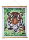 Obraz v lištách Kráľovský tiger (35x45 cm) vykladanie z diamantov