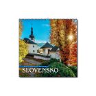 Nástenný kalendár Slovensko štvorec 2025
