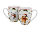 Sada dvoch klasických porcelánových hrnčekov Vianoční maznáčikovia 360 ml