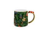 Porcelánový hrnček s mašľou (zlaté uško) Vianočná atmosféra 450 ml