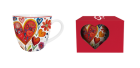 Porcelánový hrnček Farebné srdcia veľké 460 ml