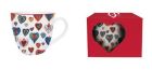 Porcelánový hrnček Farebné srdcia malé 460 ml