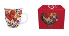 Porcelánový hrnček Farebné srdcia veľké 650 ml