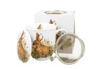 Porcelánový hrnček so sitkom a krytom Zajac 400 ml