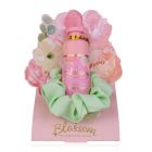 Wellnes set Blossom v darčekovom balení, vr. 60ml Krém na ruky a nechty, gumička do vlasov, vôňa: jazmín a broskyňa