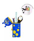 Legami Mäkké silikónové púzdro 2v1 Kawaii Monster EXTRAORDINARY STATIONERY
