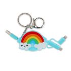 Legami Nabíjací kábel 3v1 výsuvný s kľúčenkou Rainbow