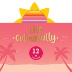 Legami Sada farbičiek Live Colourfully purpurová 12 ks