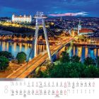 Nástenný kalendár Slovensko štvorec 2025