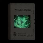 Drevené puzzle Fluorescenčný motýľ A3 (svietiace v tme)