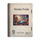 Drevené puzzle Svet A3