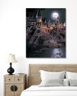 Maľovanie podľa čísel Harry Potter: Študenti priplávajúci k Rokfortu 40x50cm Zuty