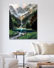 Maľovanie podľa čísel Kľudné miesto v horách 40x50cm Zuty
